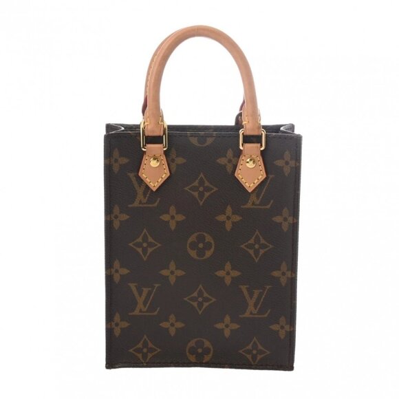 LOUIS VUITTON Monogram Petite Sac Plat Old Model 2WAY Brown - Picture 1 of 13
